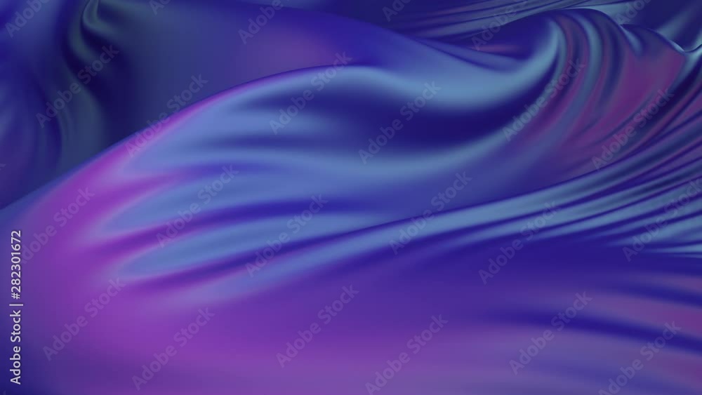 Poster 3d simulated elegant cloth background. simple surface with folds. loopable animation.