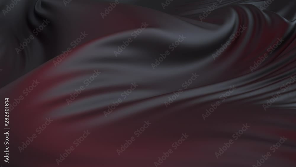 Poster 3d simulated elegant cloth background. simple surface with folds. loopable animation.