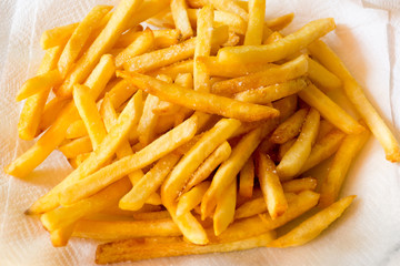 Close Up of Fries with Salt