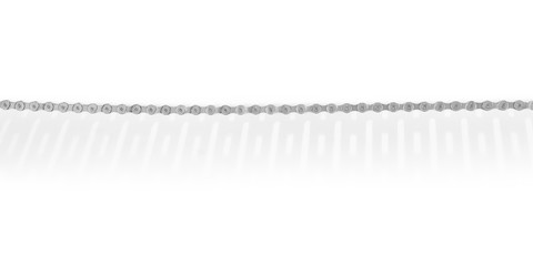 Bicycle chain with shadow isolated with clipping path