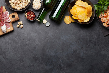 Draft beer and snacks