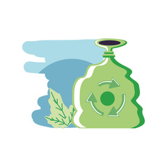 bag eco friendly with leafs nature