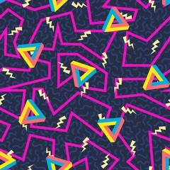 Eightees Colorful Seamless Vector Pattern