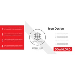 server global icon creative design templat