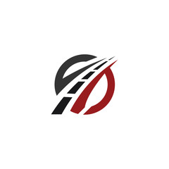 path asphalt road street highway vector logo