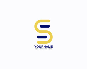 Abstract initial letter S logo design concept