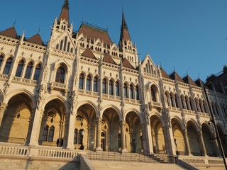 Fototapeta na wymiar Országház. Hungarian Parliament Building, Budapest, Hungary