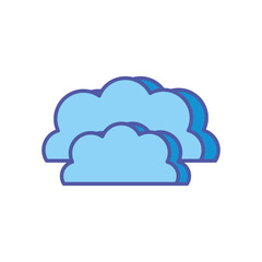 clouds computing technology isolated icon