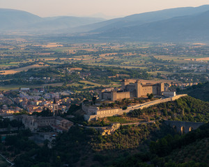Obraz premium Morning sunlight on Spoleto