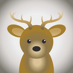 Deer Doodle animal face, cute animal face cartoon