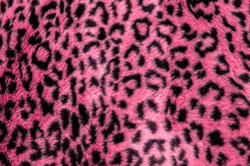 pinkes leoparden muster faux fur