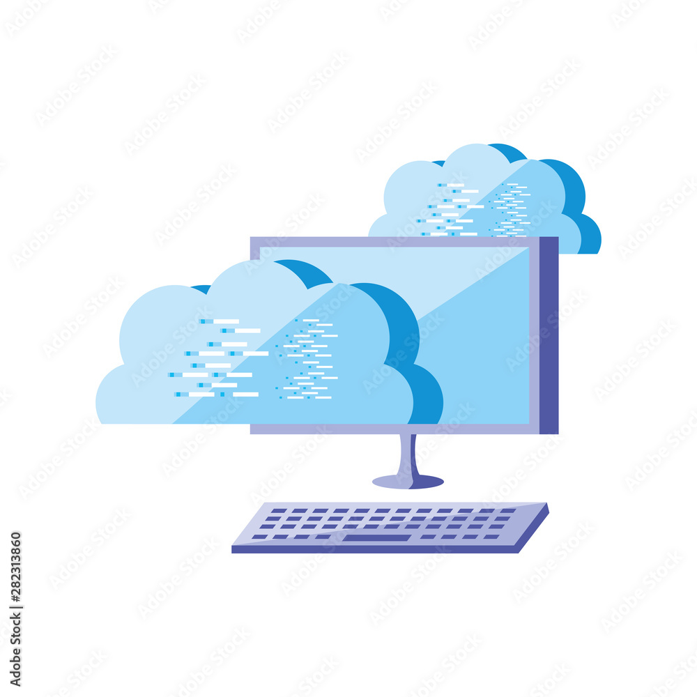 Poster desktop computer with cloud computing