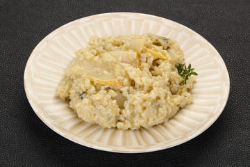 Risotto with pear and gorgonzola