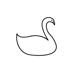 Simple swan line icon. Stroke pictogram. Vector illustration isolated on a white background. Premium quality symbols. Vector sign for mobile app and web sites