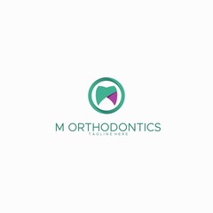 LETTER M FOR ORTHODONTICS LOGO DESIGN