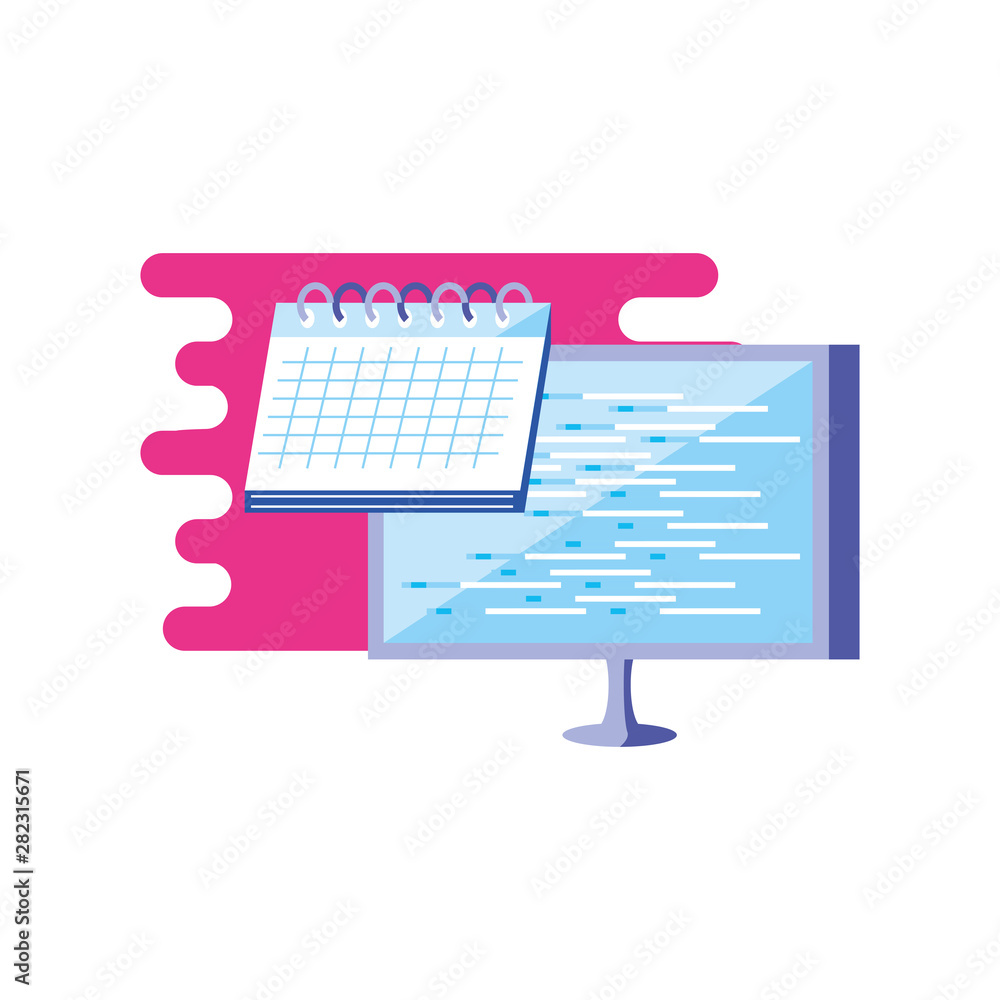 Poster computer monitor with calendar reminder date