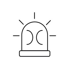 Siren line icon, outline icon style. Vector graphics, a linear pattern on a white background, eps 10.