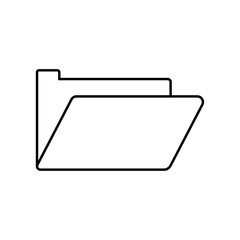 line folder Icon. Vector graphics, a linear pattern on a white background, eps 10.