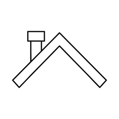 Roof of the house isolated icon, roof vector icon