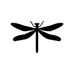 Dragonfly icon, animal sign. Vector Illustration Isolated on white background.