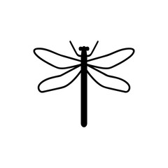 Dragonfly icon, animal sign. Vector Illustration Isolated on white background.