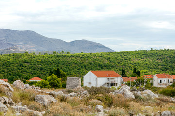Fototapeta premium Mountain landscape in Dubrovnik, Croatia
