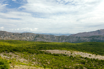Naklejka premium Mountain landscape in Dubrovnik, Croatia