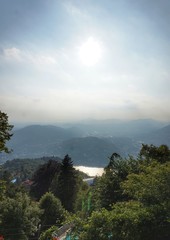 View of Lake Como from the Brunatte village in the evening