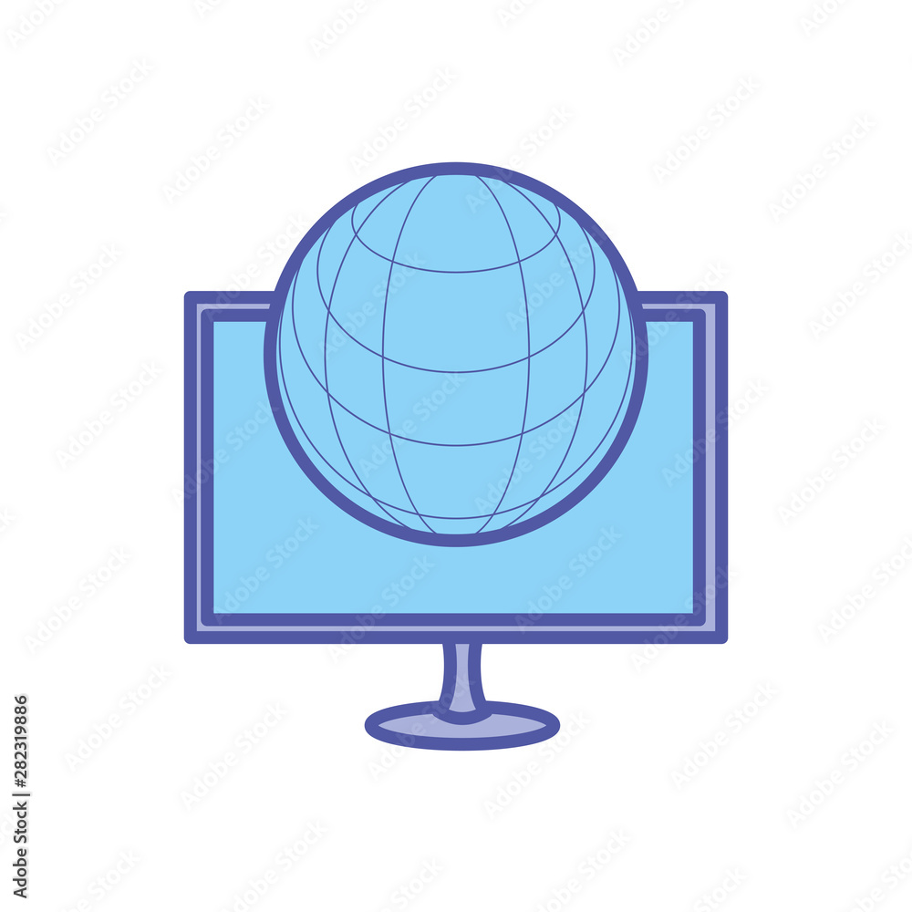 Poster computer monitor with sphere browser