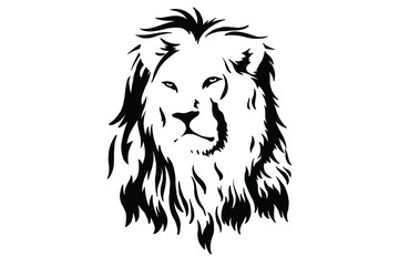 Lion Head Logo Vector Template Illustration Graphic Design