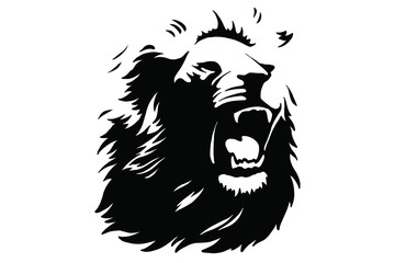 Lion Head Logo Vector Template Illustration Graphic Design