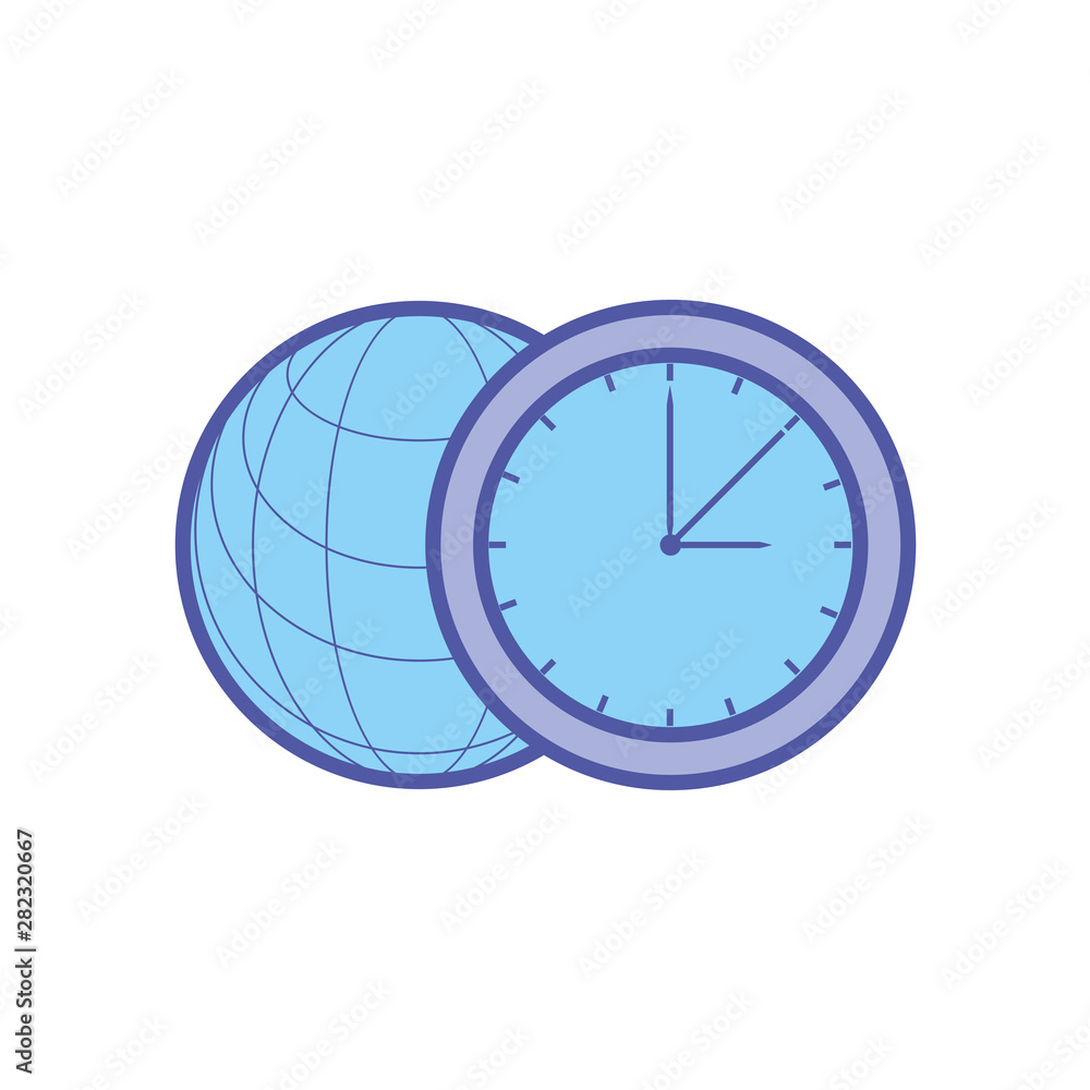 Poster time clock watch with sphere browser