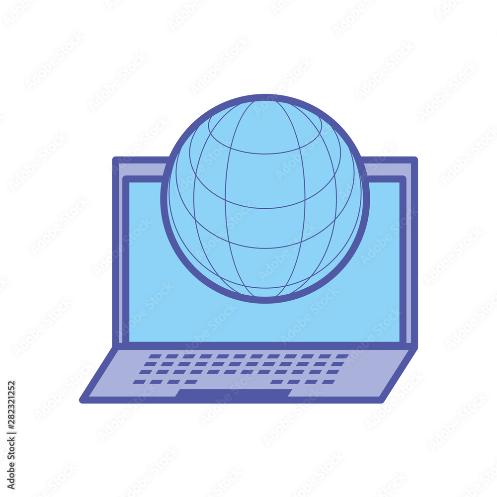 Poster laptop computer with sphere browser