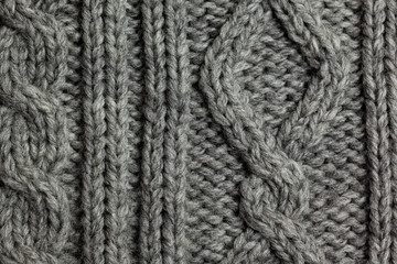 grey knitting wool texture background