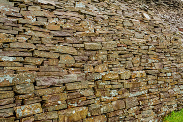 Natural limestone wall, seamless limestone texture, geosites and geopark, spring day in the countryside in county Clare in Ireland