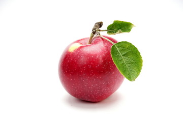 fresh red Apple isolated on white background