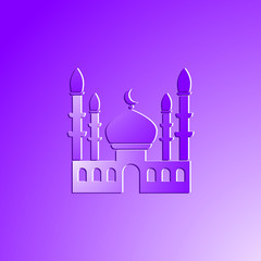 Mosque vector icon. Muslim architecture