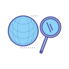 sphere browser with search magnifying glass