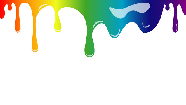 Paint colorful color dripping, Color Droping Background vector illustration