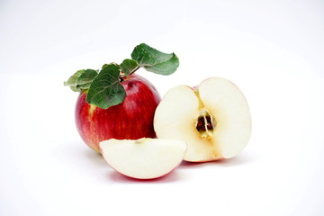 fresh red Apple isolated on white background