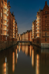 Hamburg Speicherstadt Sonnenuntergang