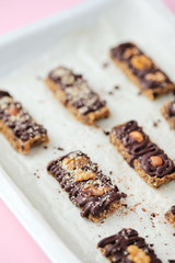 Cake with Chocolate Frosting, Nuts and Coconut