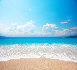 beautiful beach and tropical sea