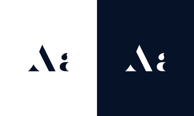 Abstract letter Aa logo. This logo icon incorporate with abstract shape in the creative way. It look like letter Aa. - obrazy, fototapety, plakaty