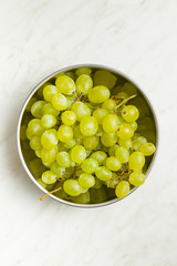 Tasty green grapes. White grape.