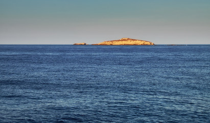 A peaceful view of the Mediterranean Sea from Cyprus. Afroditi Akraia. Cape Apostolos Andreas....