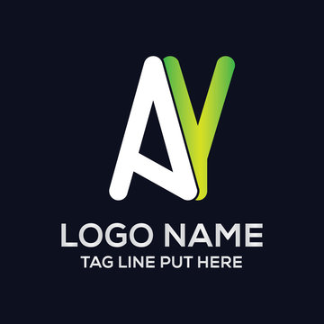 AY Letter logo design template