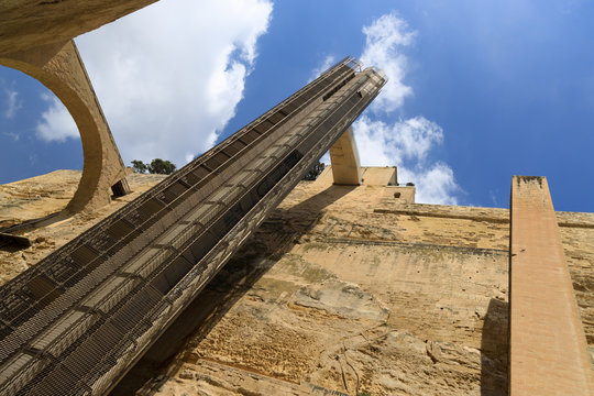 Upper Barrakka lift in Valletta.