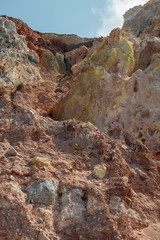 Rich soil full of minerals in Milos island