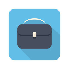 Briefcase modern stylish icon with long shadow
